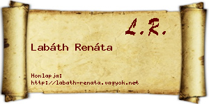 Labáth Renáta névjegykártya